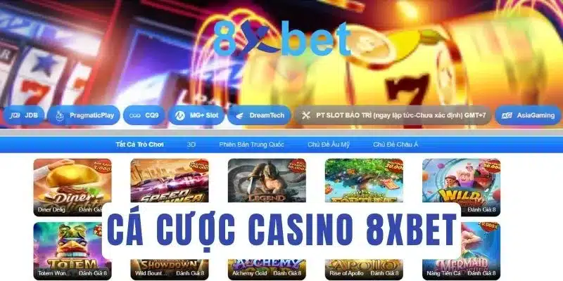 Giao diện cá cược Casino tại 8Xbet
